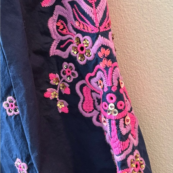 Lilly Pulitzer Jaeda Off-Shoulder Floral Embroidered Sequins Blouse Size S sku10 - Picture 3 of 10
